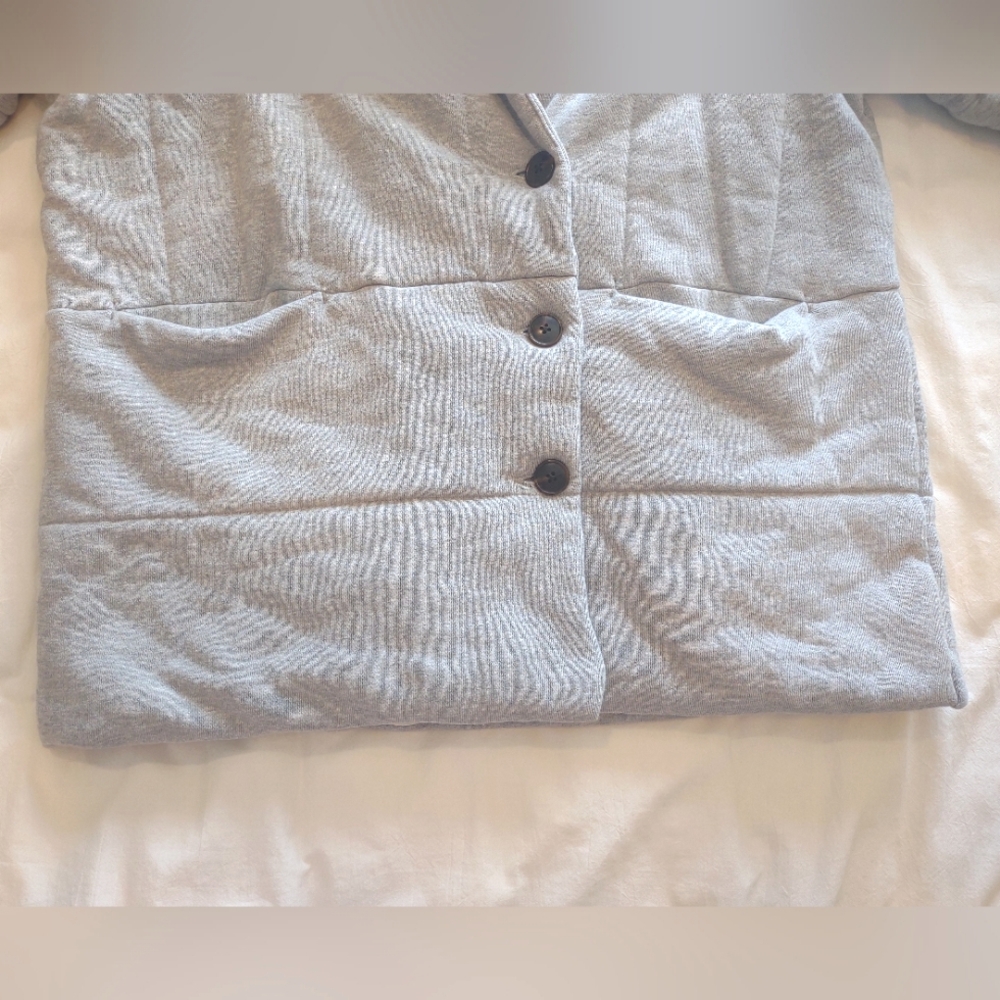 Madewell Shawl Collar Puffer Jacket - Gray Heather - XL - Picture 9 of 10